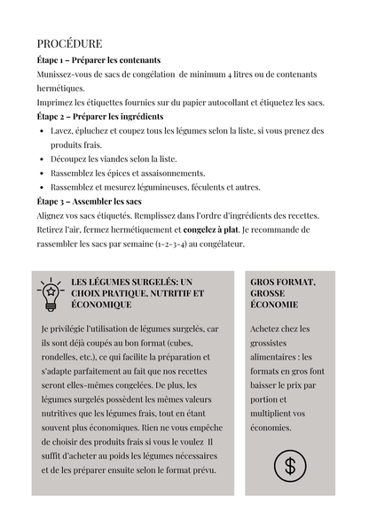 Cuisinez une fois, manger toute la semaine