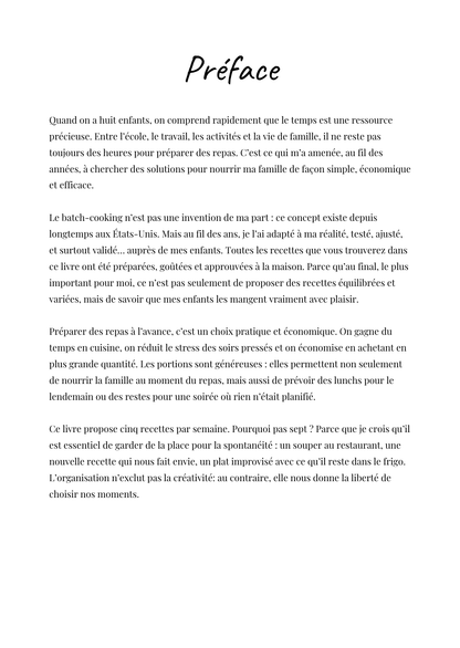 Cuisinez une fois, manger toute la semaine